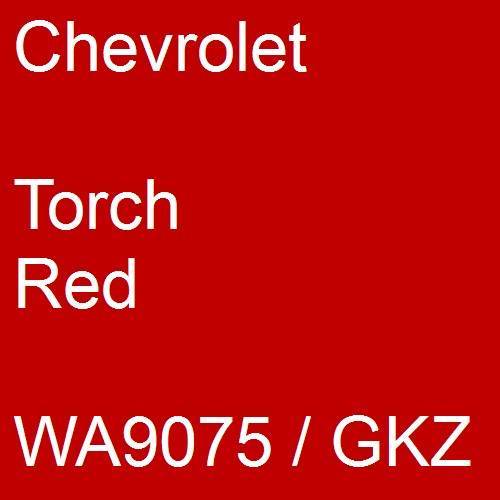 Chevrolet, Torch Red, WA9075 / GKZ.